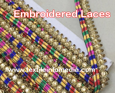 Embroidered lace manufacturers, wholesalers in Surat